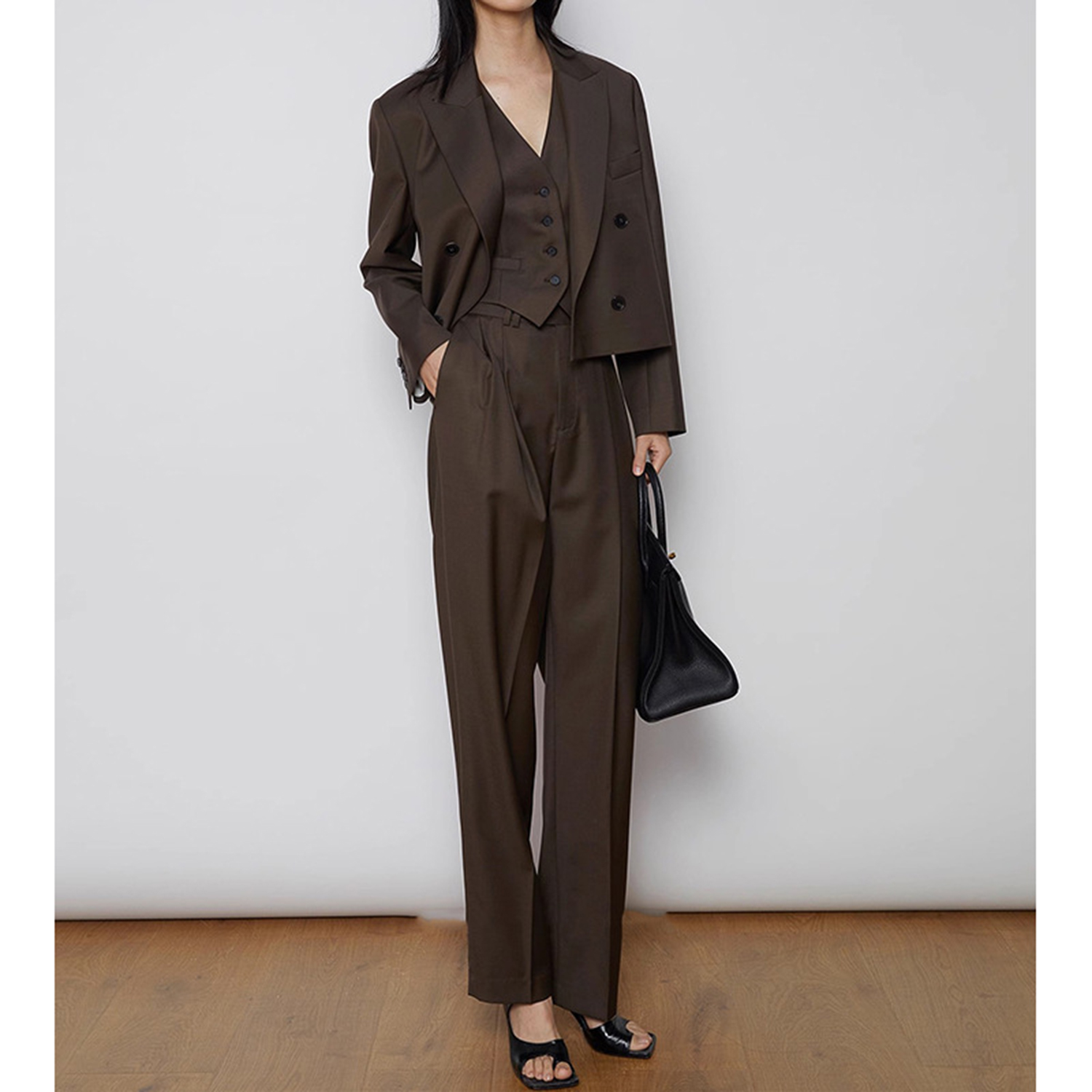 Double Breasted Blazer - Costume pour femme Allingentle, 3 pièces,