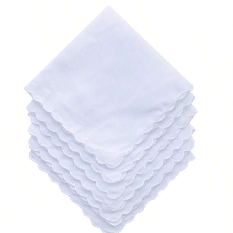 Monogrammed Handkerchief - Mouchoir en coton en forme d'éventail,