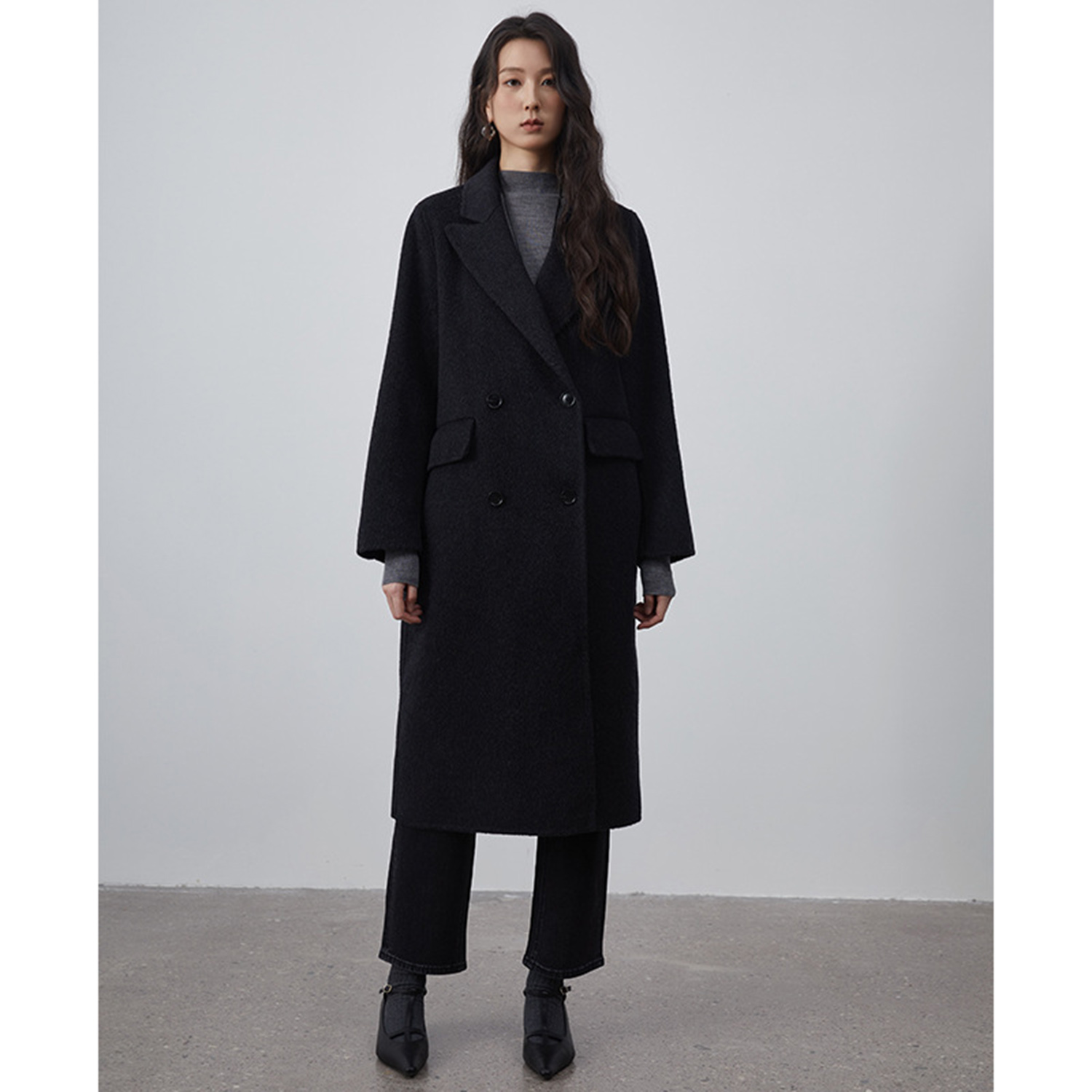 Double Breasted Blazer - Costume pour femme Allingentle, blazer long