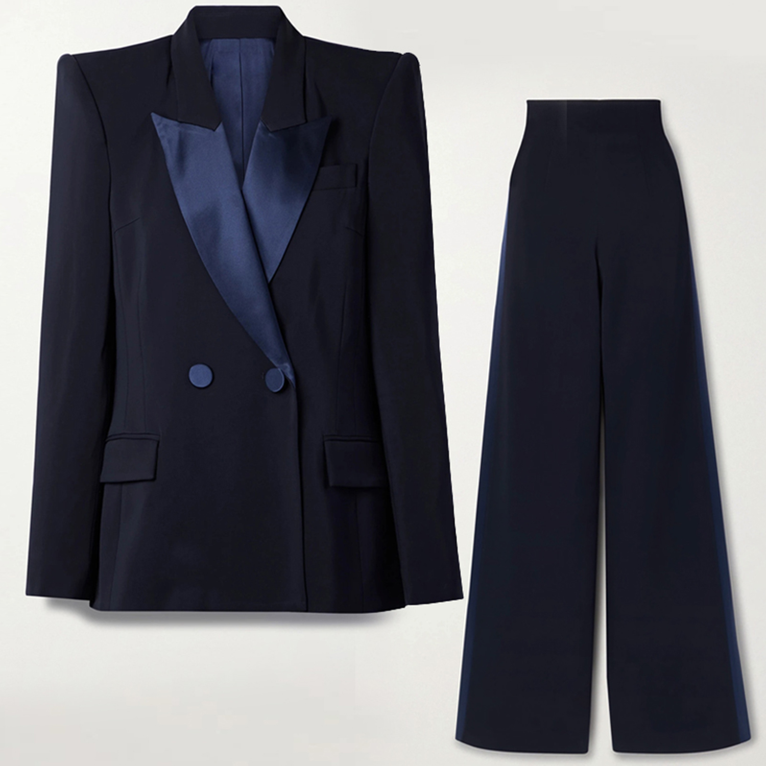 Bleu marine femmes 2 pièces en - Double Breasted Blazer avis et prix
