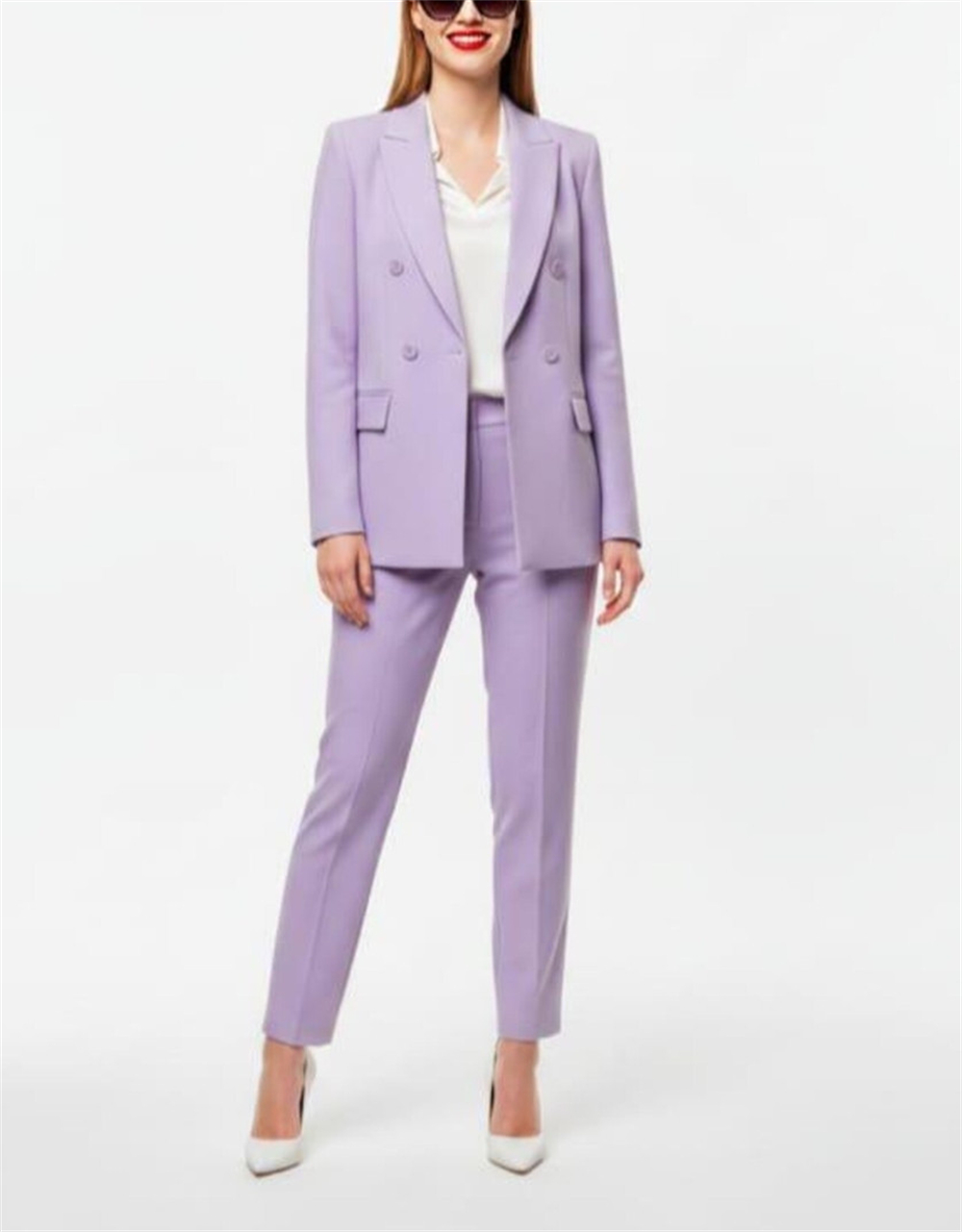 Costume moderne pour femme 2 p - Double Breasted Blazer avis et prix