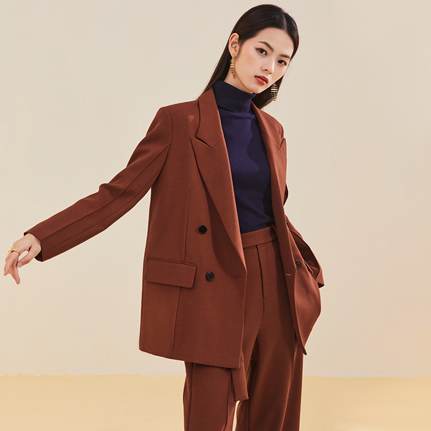 Costume pour femme Allingentle - Double Breasted Blazer avis et prix