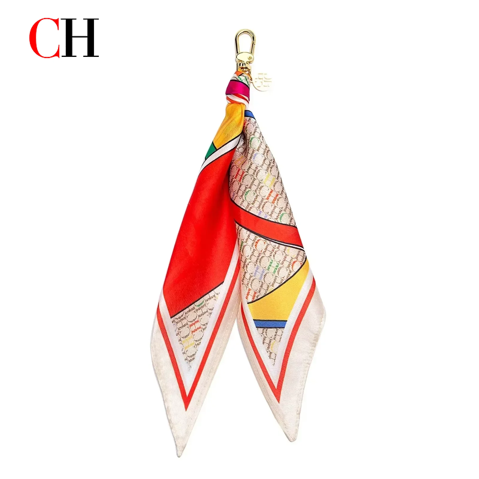 Porte-clés CH en soie twilly i - Monogrammed Handkerchief avis et prix