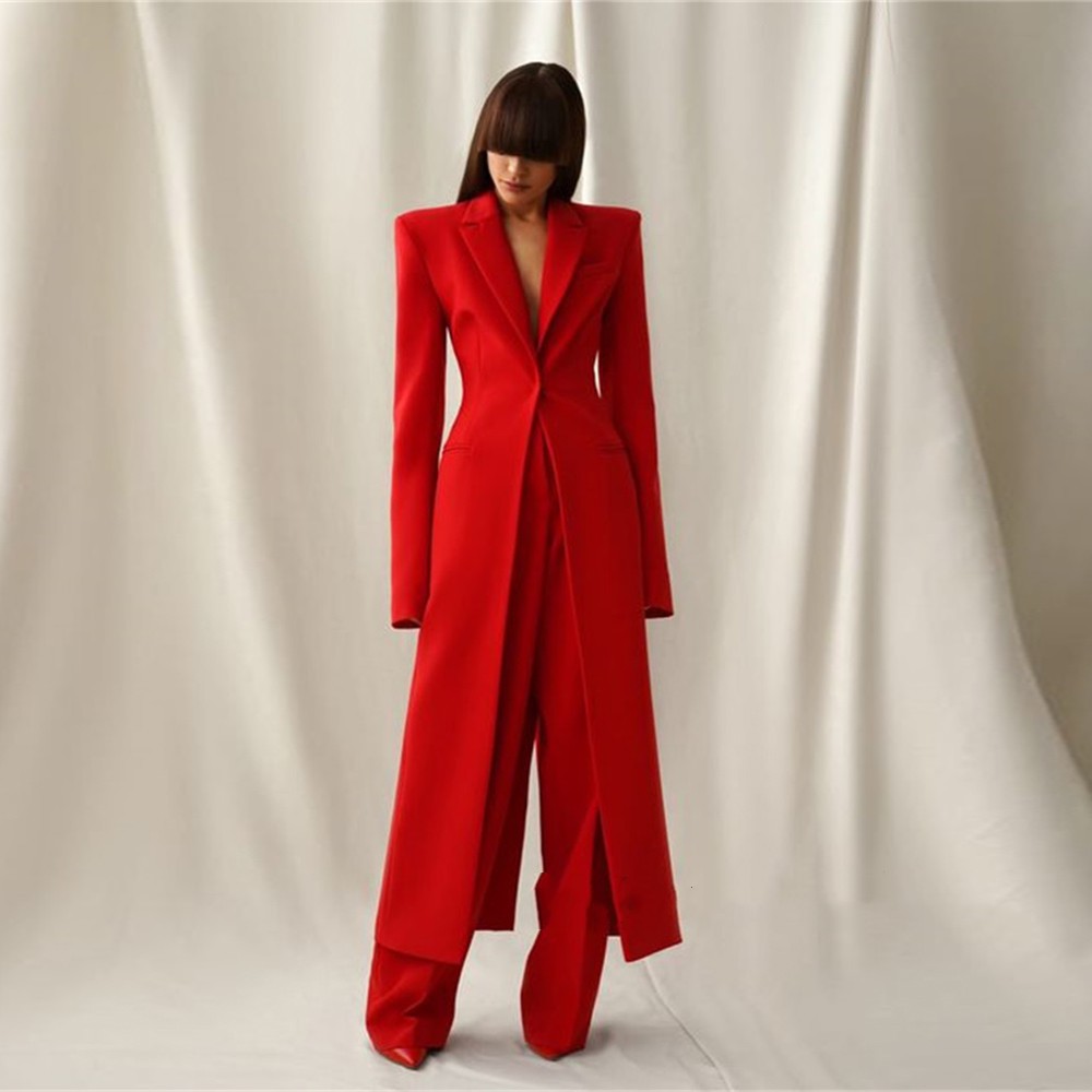 Costume deux pièces rouge vif  - Double Breasted Blazer avis et prix