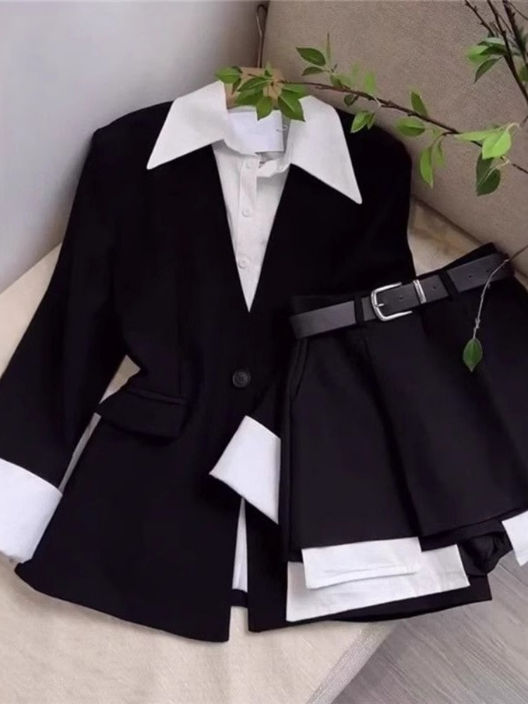 Ensemble jupe deux pièces pour - Double Breasted Blazer avis et prix