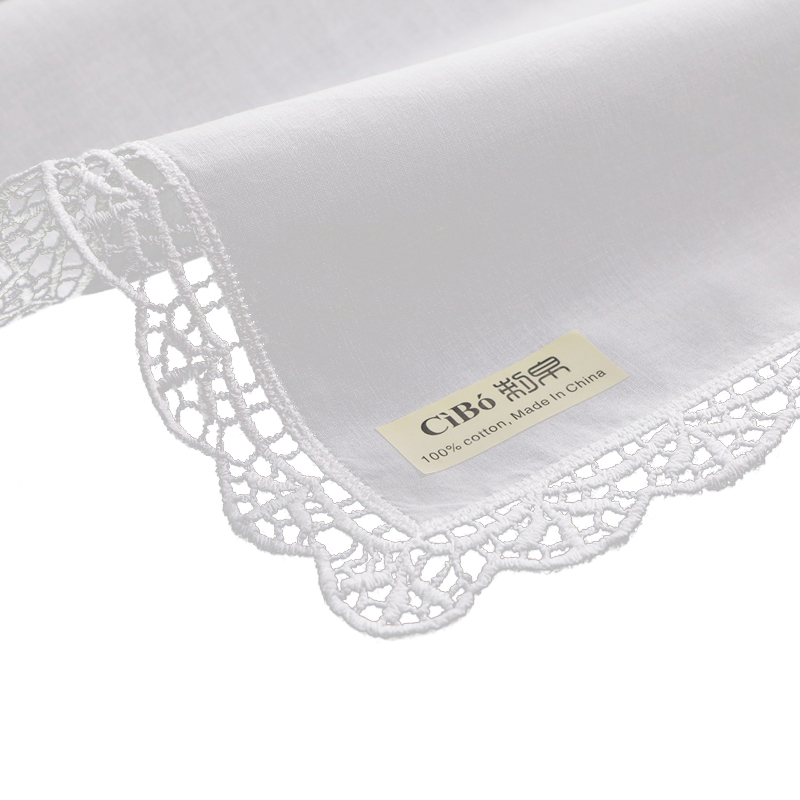 D003 Blanc 100% Coton 100 Pièc - Monogrammed Handkerchief avis et prix