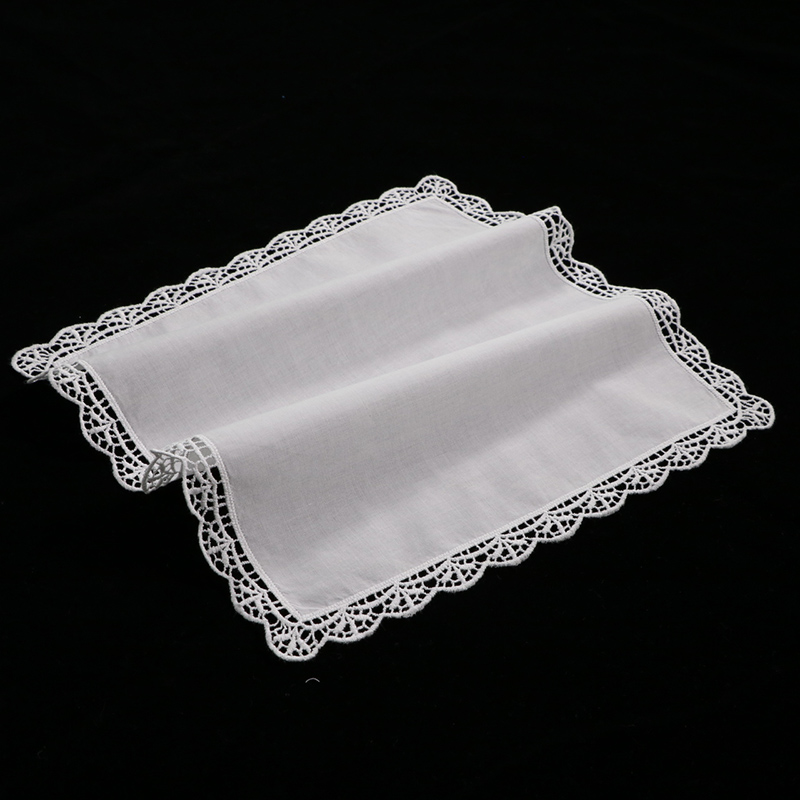 D003 Blanc 100% Coton 100 Pièc - Monogrammed Handkerchief avis et prix