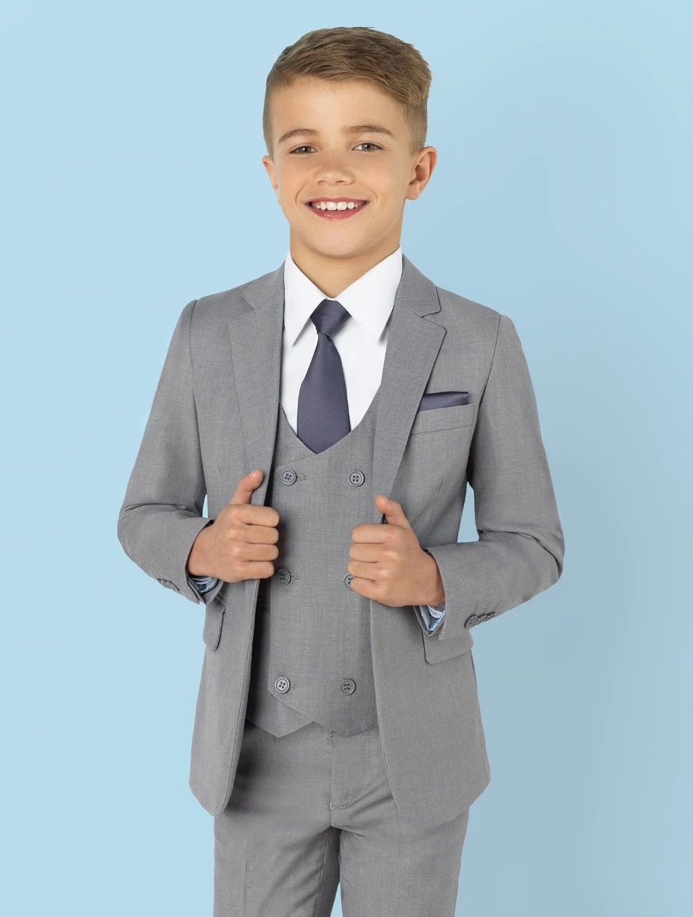 Costume gris clair à revers cr - Formal Wear For Men Kids avis et prix