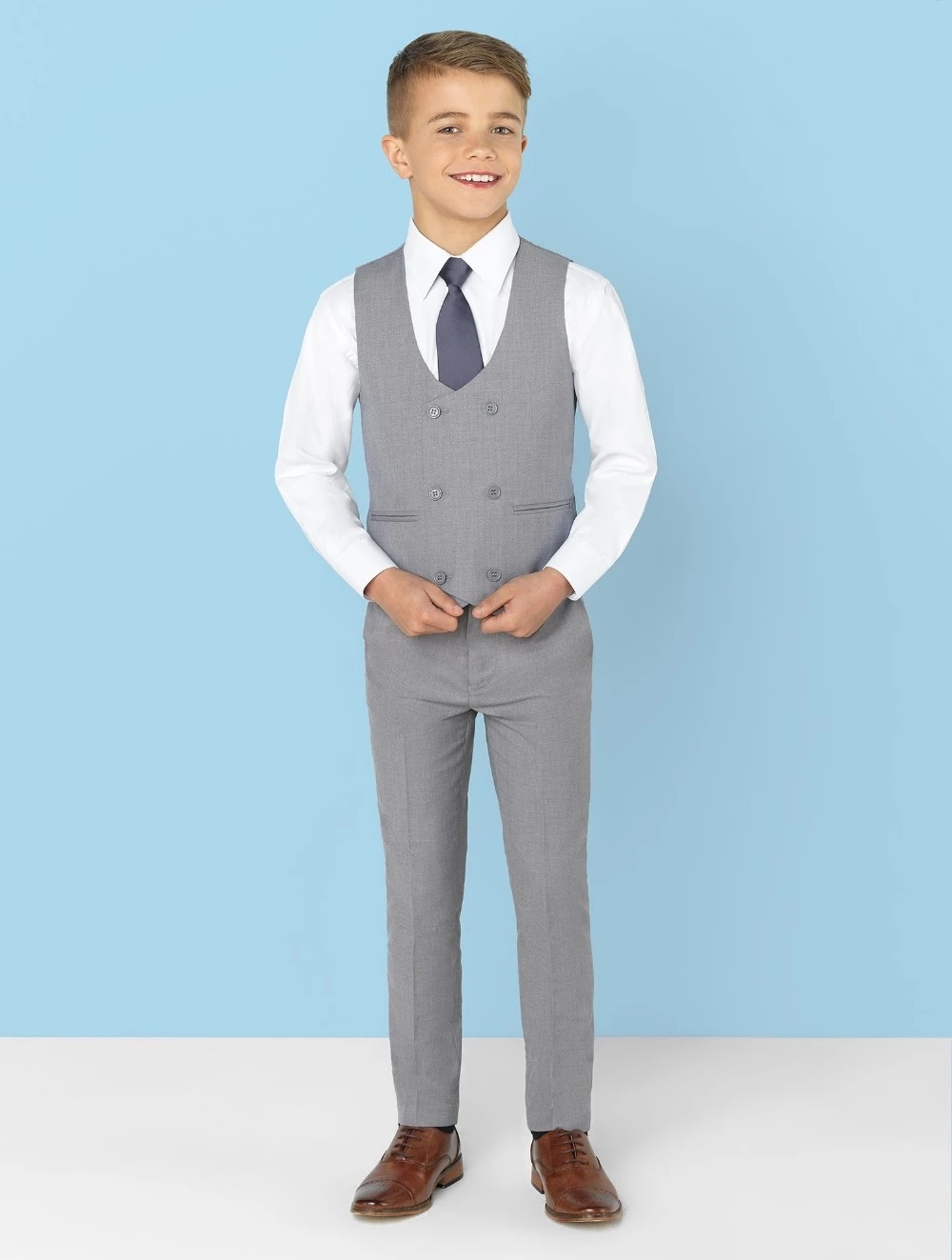 Costume gris clair à revers cr - Formal Wear For Men Kids avis et prix