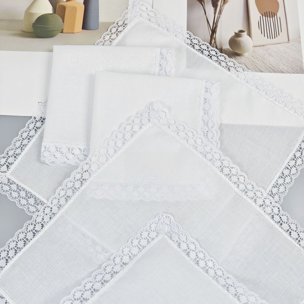 6 pièces de mouchoirs en dente - Monogrammed Handkerchief avis et prix