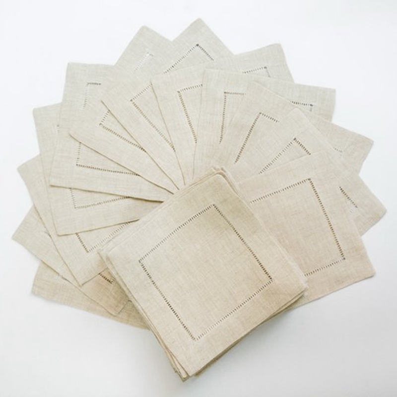 Serviette de Cocktail blanche  - Monogrammed Handkerchief avis et prix