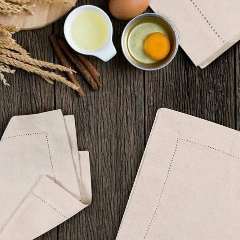 6 pièces de serviettes en lin, - Monogrammed Handkerchief avis et prix