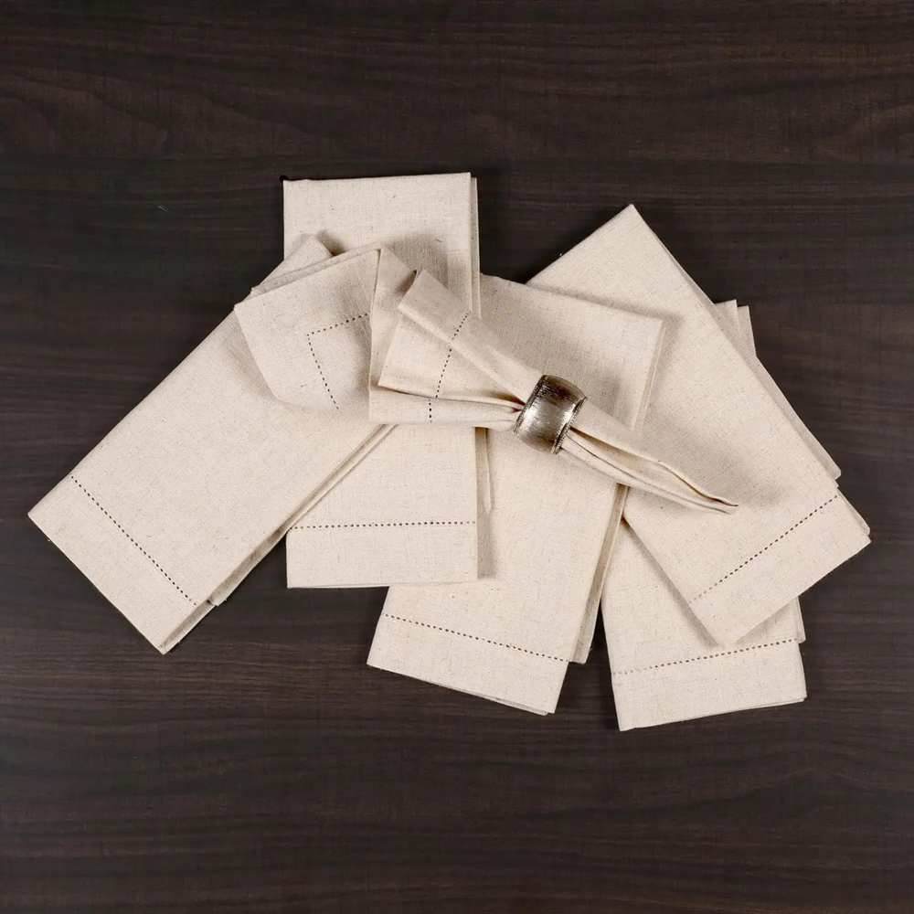 6 pièces de serviettes en lin, - Monogrammed Handkerchief avis et prix