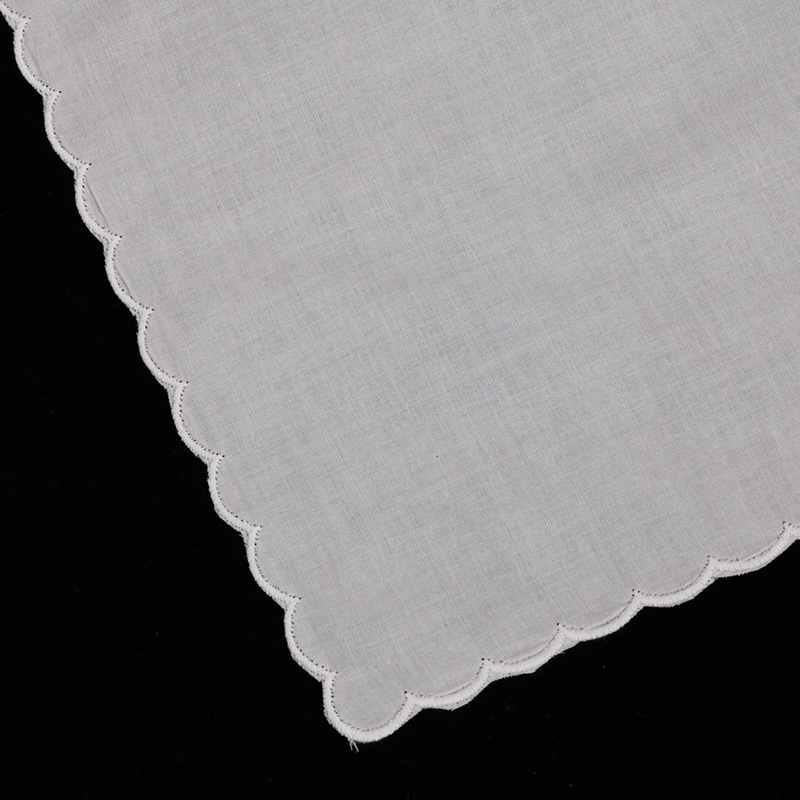 A011 Mouchoirs en coton blanc  - Monogrammed Handkerchief avis et prix