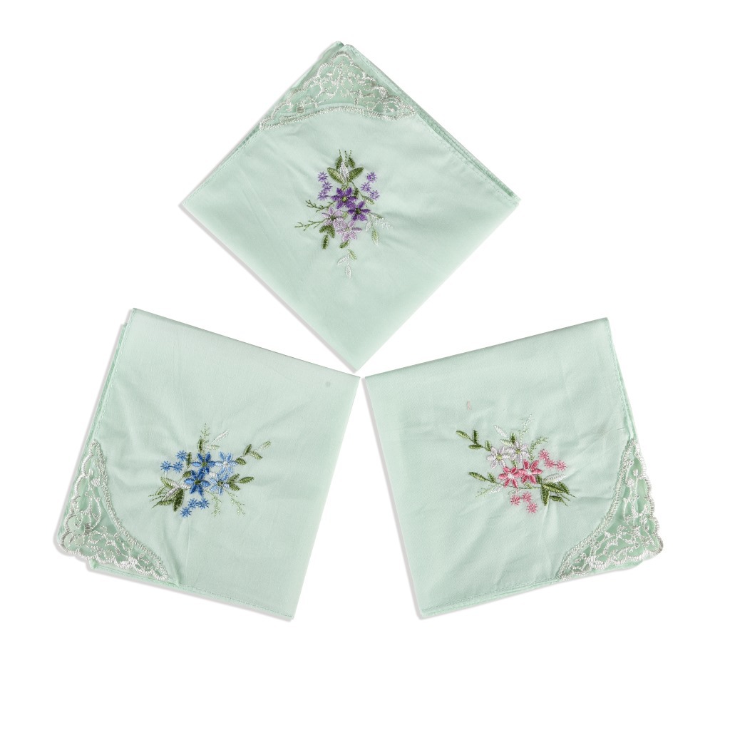 3 pièces de luxe coton femmes  - Monogrammed Handkerchief avis et prix