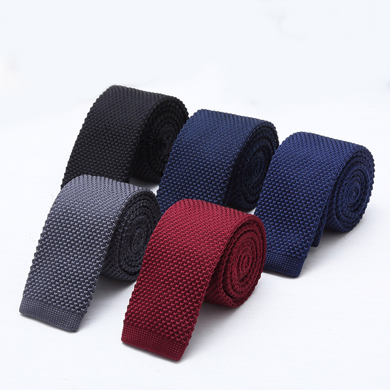 Cravates en tricot noir et bla - Men'S Formal Wear Ties avis et prix