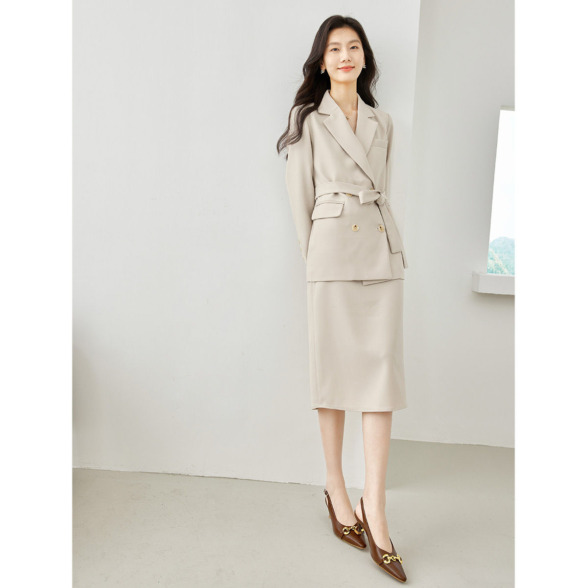 Ensemble deux pièces VIMLY pou - Double Breasted Blazer avis et prix