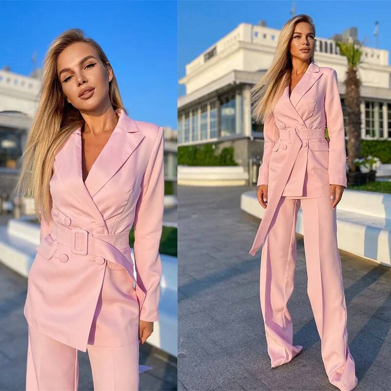 Costumes roses pour femmes, 2  - Double Breasted Blazer avis et prix